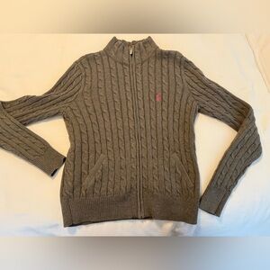 Ralph Lauren Sport Cable Knit Zip-Up Sweater